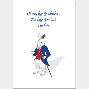 White Rabbit (Alice in Wonderland) Posters and Art